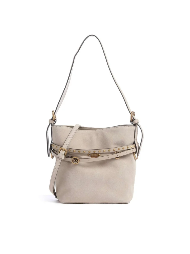 PINKO BUCKET BELT MINI SUEDE
