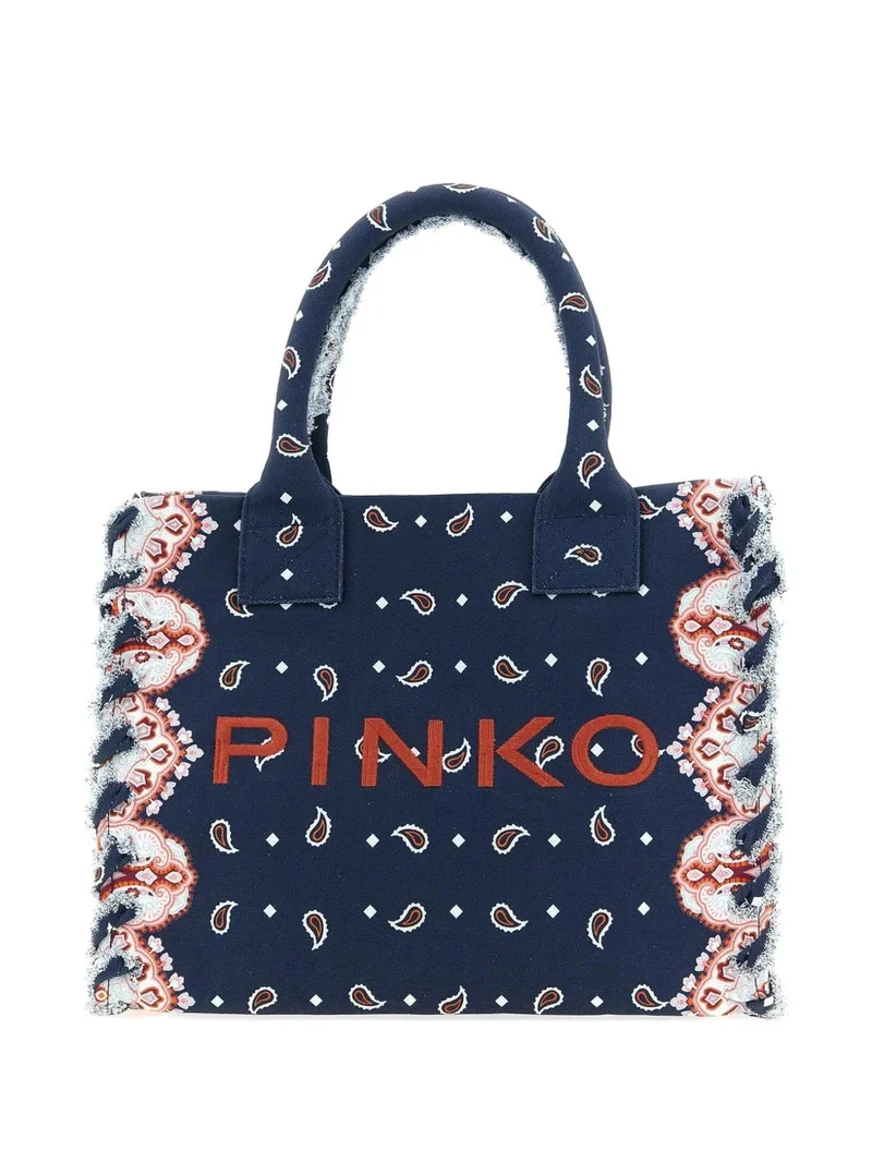 PINKO BEACH SHOPPER CANVAS STAMPA BA