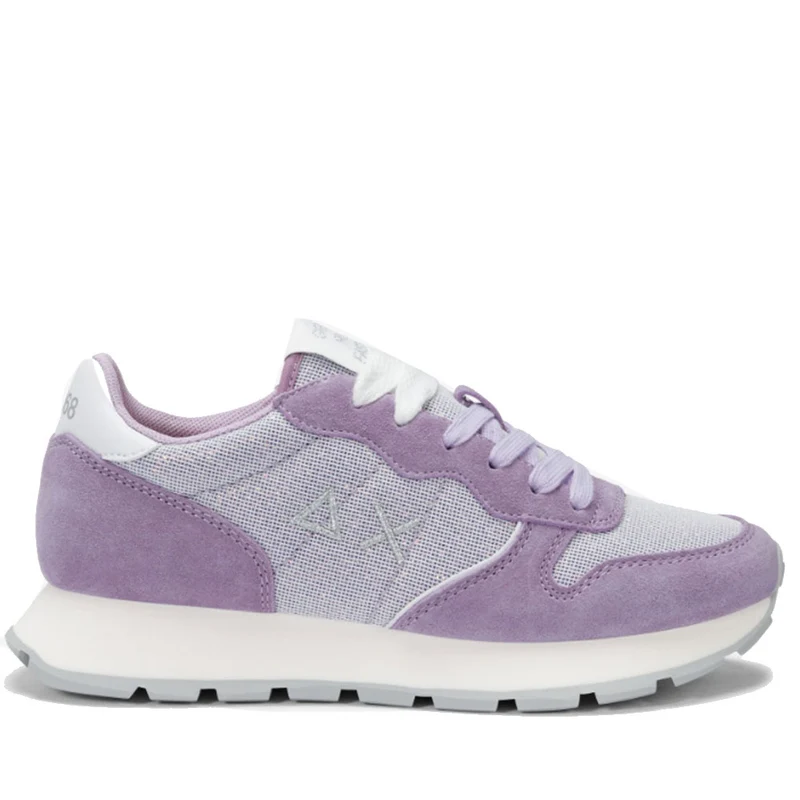 Scarpe Donna Sun68 Sneakers Ally Glitter Textile Colore Lilla - Z35203