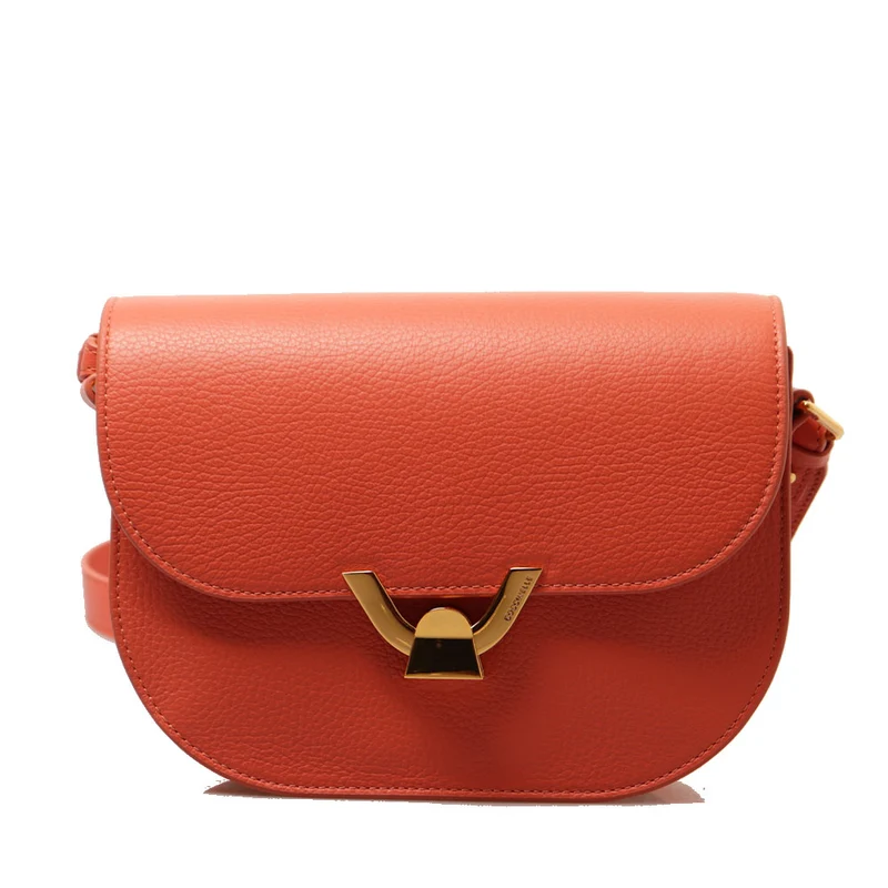 Borsa Donna a Tracolla COCCINELLE in Pelle Grenadine Red linea Dew Small