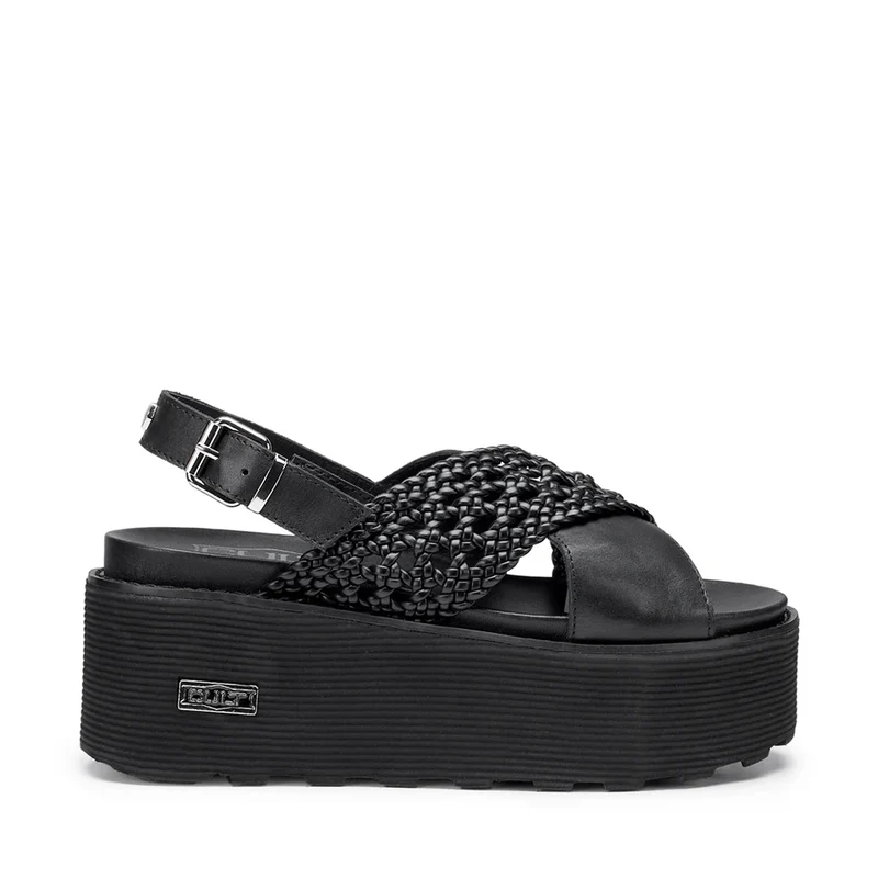 Sandali Donna CULT Nancy 3891 in Pelle Intrecciata Nera