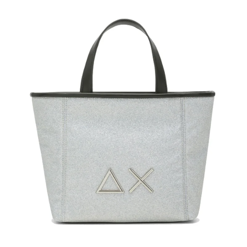 Shopping Bag XS SUN68 linea Jacqueline Glitter Argento - Z35266