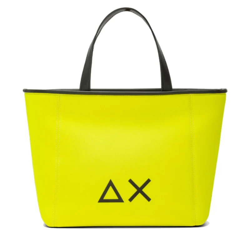 Shopping Bag Small SUN68 linea Jacqueline in Scuba Giallo Fluo