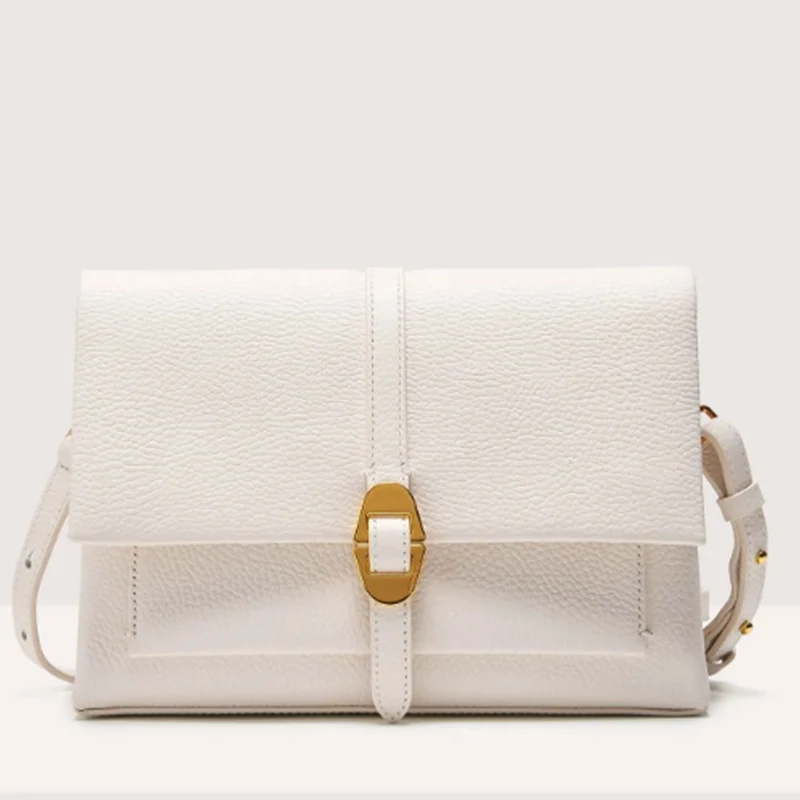 Borsa Donna a Tracolla COCCINELLE in Pelle Linea Dorian colore Blanco