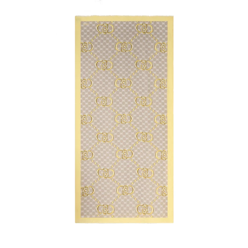 Stola Donna 90 x 180 cm LIU JO in Modal Beige con Logo