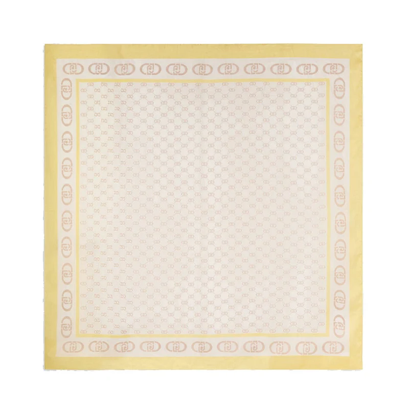 Foulard Donna 120 x 120 cm LIU JO Better Giallo con Logo