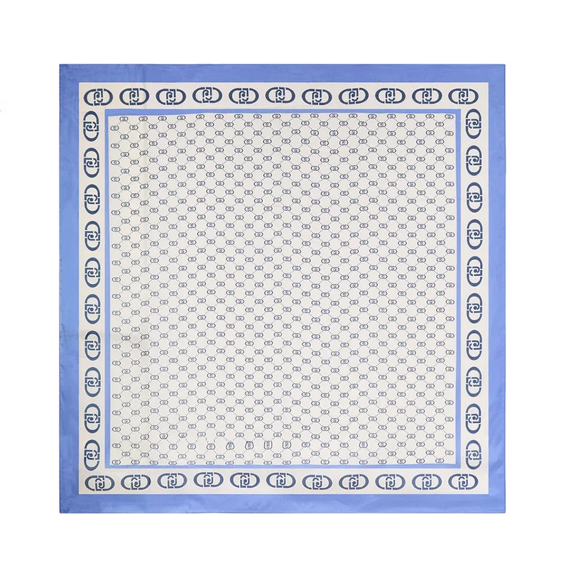Foulard Donna 120 x 120 cm LIU JO Better Blu con Logo