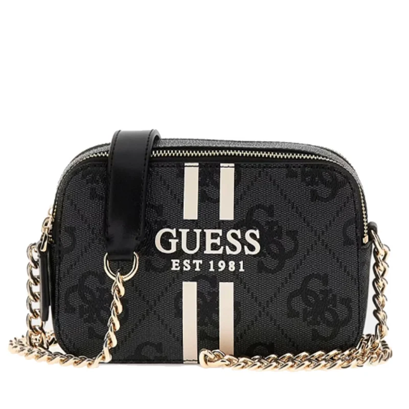 Borsa Donna a Tracolla Camera Bag GUESS Linea Noelle colore Coal Logo