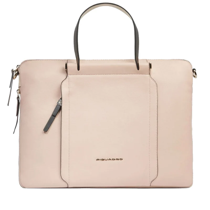 Borsa Donna da Lavoro PIQUADRO linea Circle in Pelle Colore Rosa - Bianco - CA4021W92