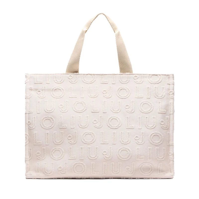 Tote Bag Large LIU JO in Tessuto Jacquard True Champagne