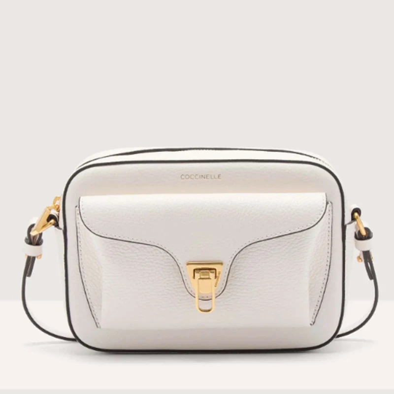 Borsa Donna a Tracolla COCCINELLE in Pelle Blanco Linea Beat Soft Misura Small