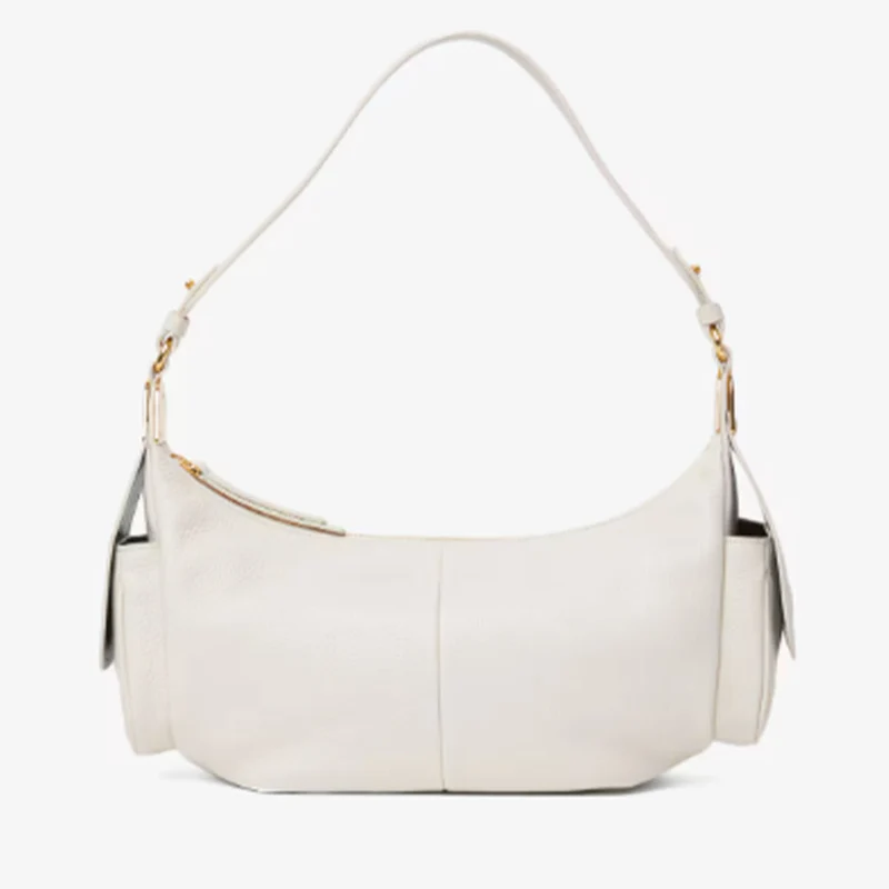 Borsa Donna a Spalla COCCINELLE in Pelle Colore Lambskin White linea Campus Large