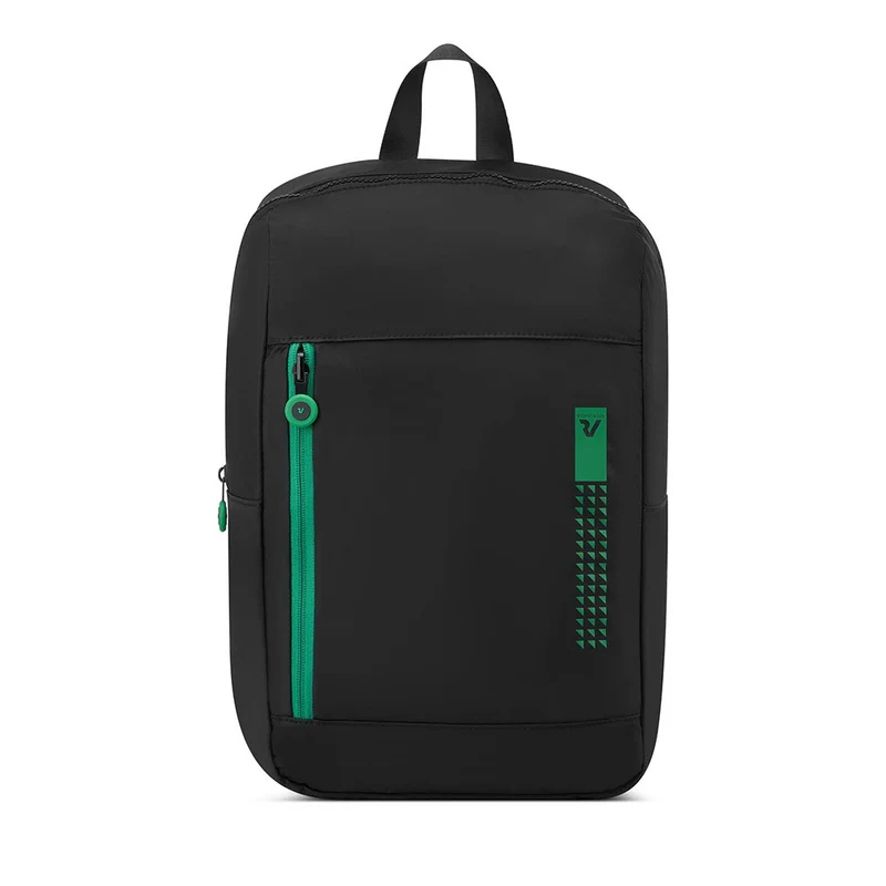 Zaino Pieghevole da Viaggio Ryanair RONCATO Compact Nero e Verde Brillante 40x25x20 cm