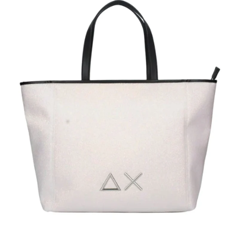 Shopping Bag Media SUN68 linea Jacqueline Glitter colore Bianco - Z35267