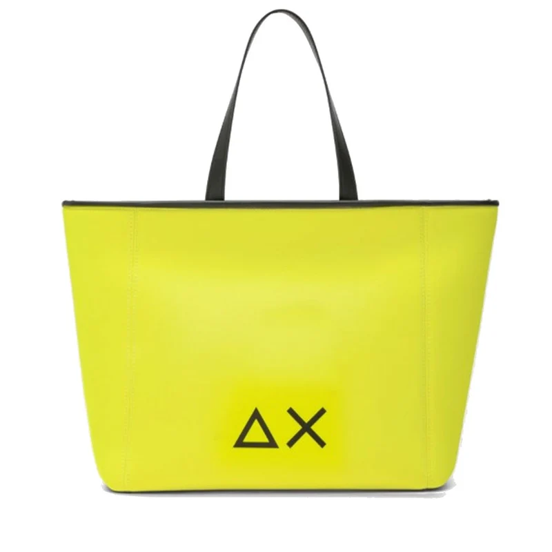 Borsa a Mano Media SUN68 linea Jacqueline in Scuba Giallo Fluo