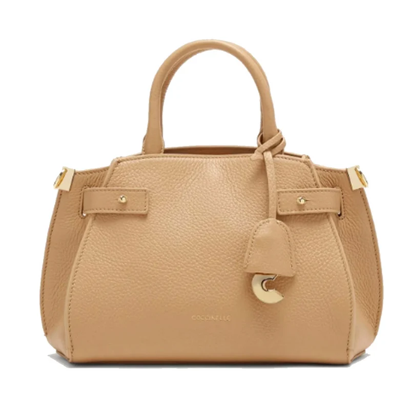Borsa Donna a Mano COCCINELLE Linea Klichè in Pelle Fresh Beige Misura Small
