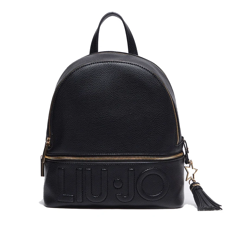 Zaino Donna LIU JO effetto Bottalato Nero con Charm
