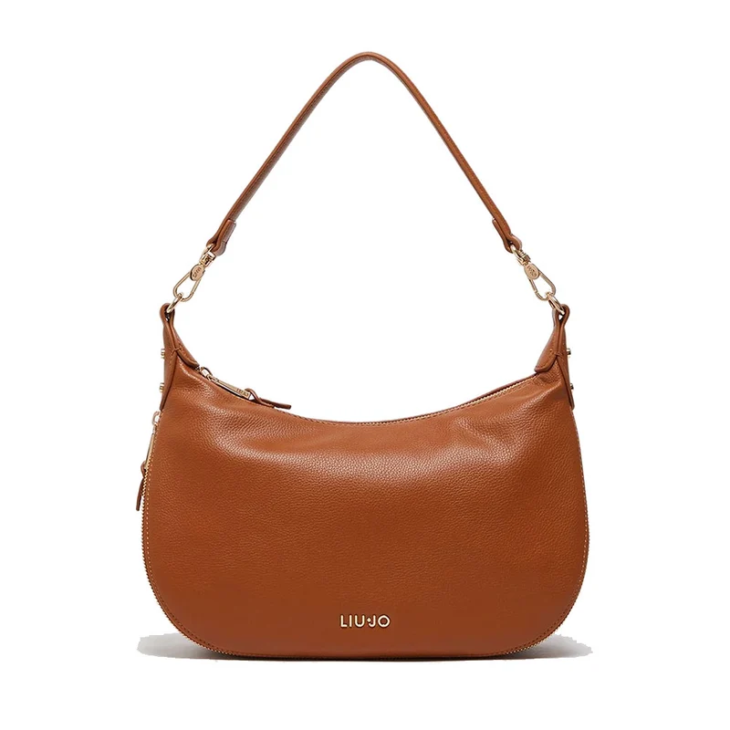 Hobo Bag Media con Tracolla LIU JO Better effetto Bottalato Marrone