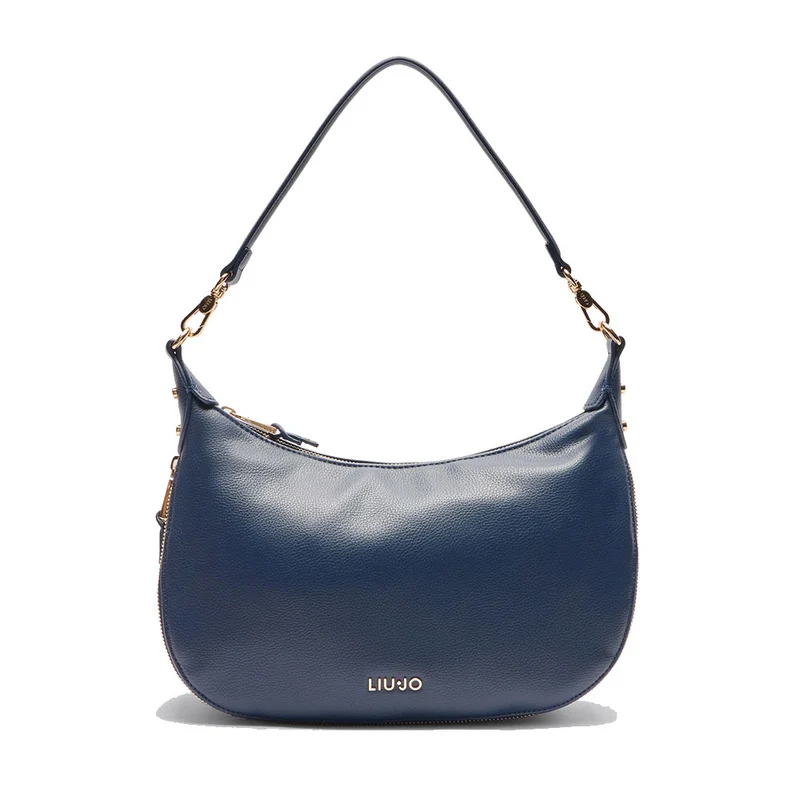 Hobo Bag Media con Tracolla LIU JO Better effetto Bottalato Blu