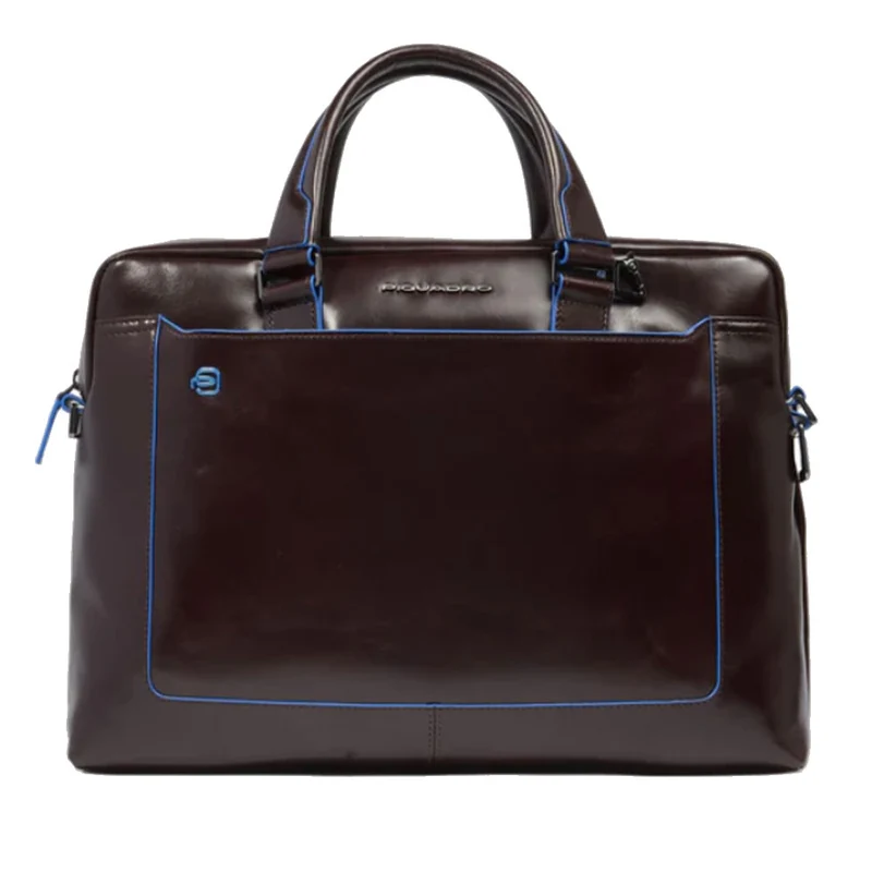 Cartella PIQUADRO Porta Pc 14" in Pelle Mogano Linea Blue Square - CA3335B2