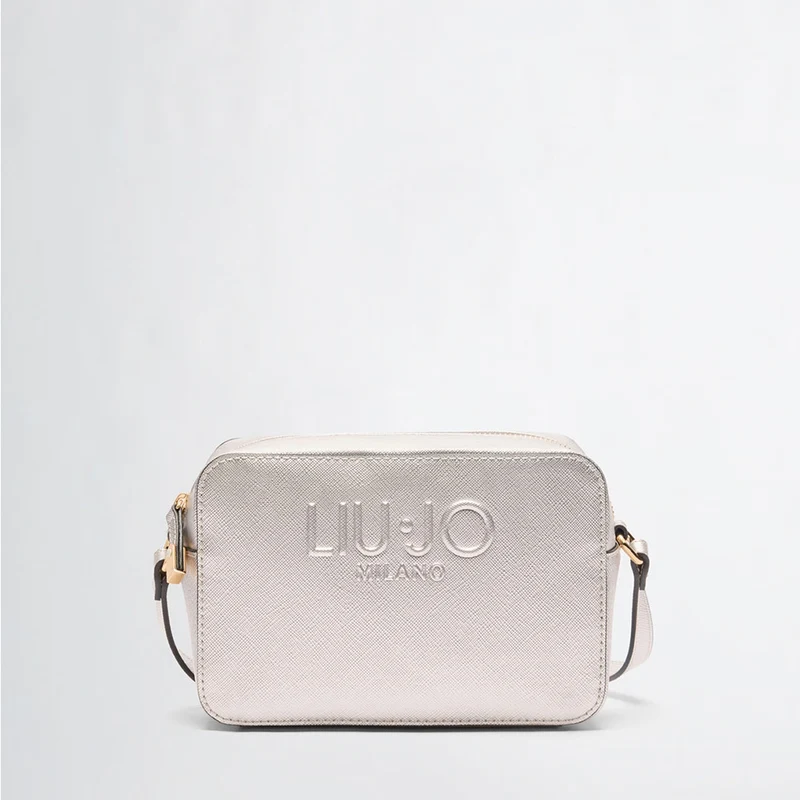 Borsa Donna a Tracolla LIU JO con Logo in Rilievo Silver