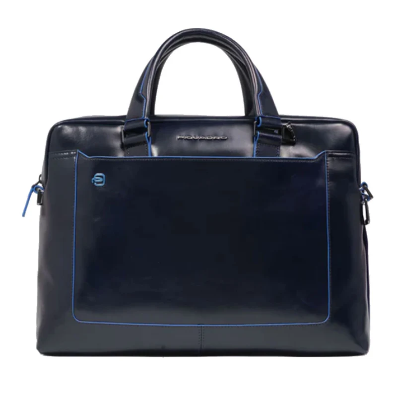 Cartella PIQUADRO Porta Pc 14" in Pelle Blu Linea Blue Square - CA3335B2
