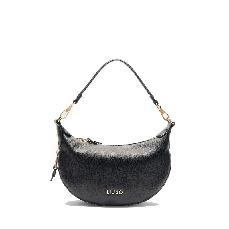 Hobo Bag Small con Tracolla LIU JO Better effetto Bottalato Nero