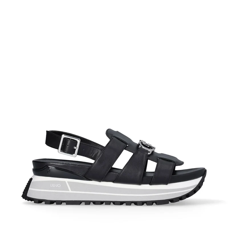 Sandali Donna LIU JO Maxi Wonder Sandal 31 in Pelle Nera