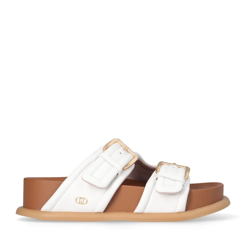 Ciabatte Doppia Fascia LIU JO Loren 09 con Fascette Bold Off White