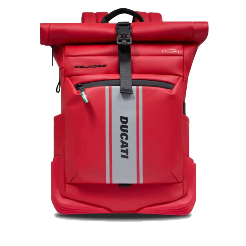 Zaino PIQUADRO per Ducati Roll Top in Tessuto Gommato colore Rosso Linea Corner - CA6291C2OWD