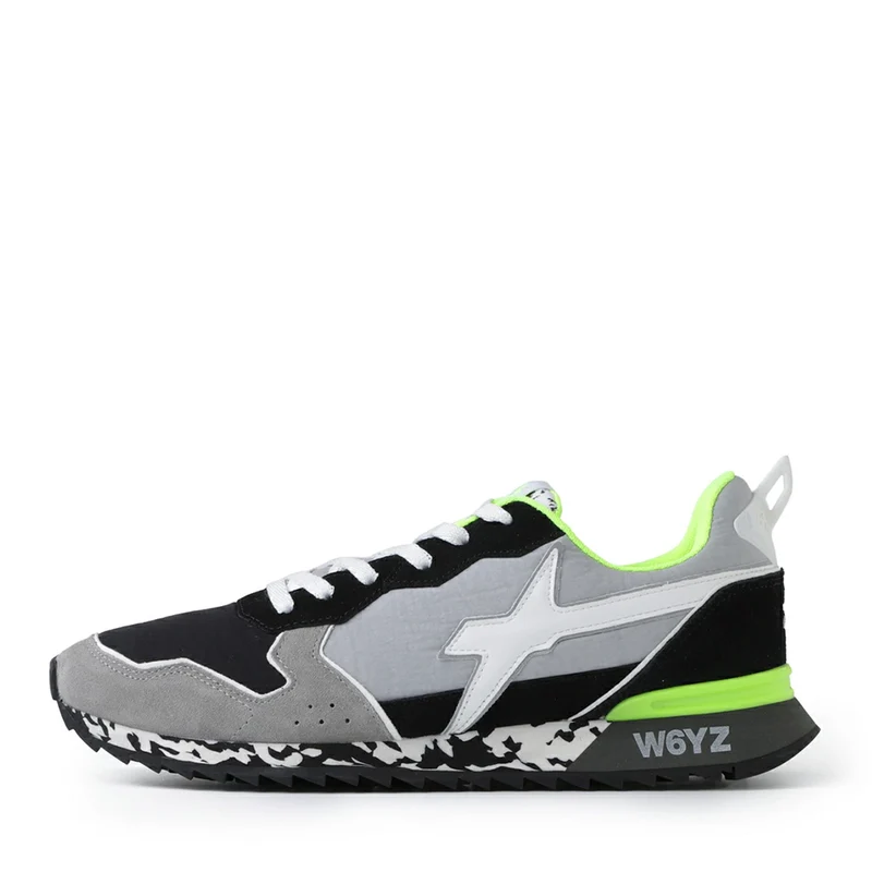 Scarpe Uomo W6YZ Sneakers Jet-M. in Tessuto Tecnico e Suede colore Dark Grey Black White