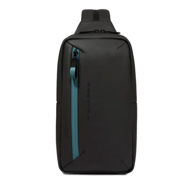 Monospalla Uomo in Tessuto Gommato PIQUADRO Colore Nero Linea Corner 2.0 - CA6466C2OW