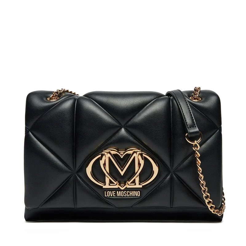 Borsa a Spalla e a Tracolla Trapuntata LOVE MOSCHINO linea Embossed Nera