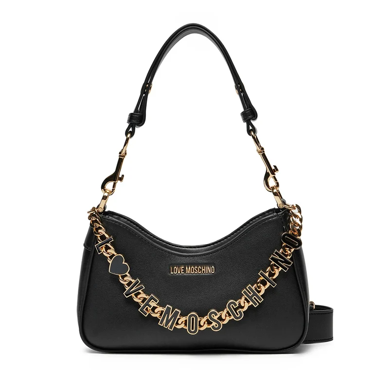 Hobo Bag LOVE MOSCHINO linea Dangling in Pelle Nera