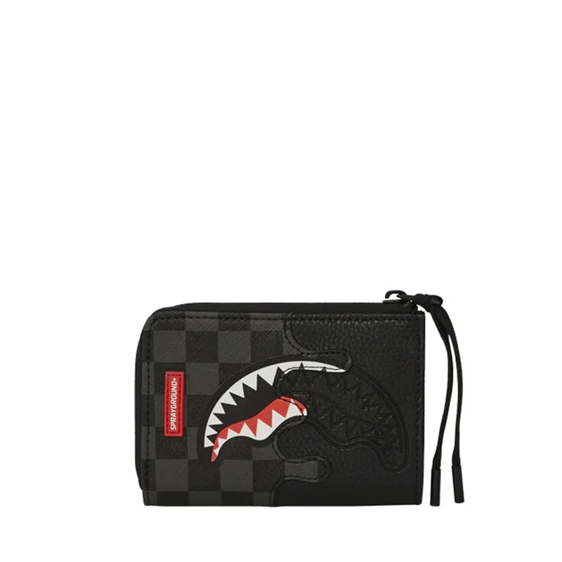 Portafoglio con Zip SPRAYGROUND stampa Unfinished Shark