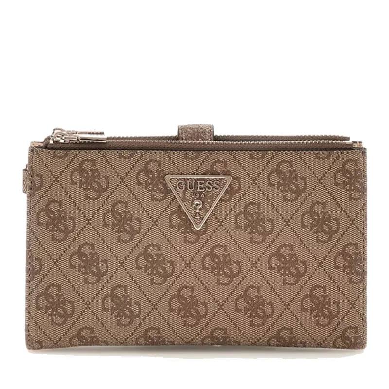 Pochette Donna Portacarte e Portatelefono GUESS linea Noreen Colore Latte Logo