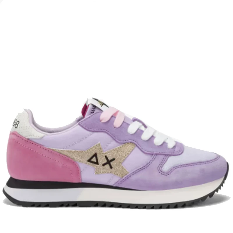 Scarpe Donna Sun68 Sneakers Stargirl Glitter Logo Colore Lilla - Z35212