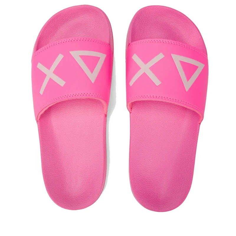 Ciabatte da Donna SUN68 Linea Slippers Logo Colore Fuxia Fluo - X35204