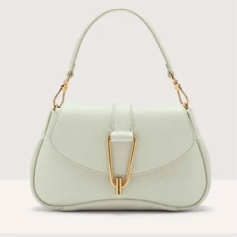 Borsa Donna a Mano con Tracolla COCCINELLE in Pelle linea Himma colore Celadon Green Misura Piccola