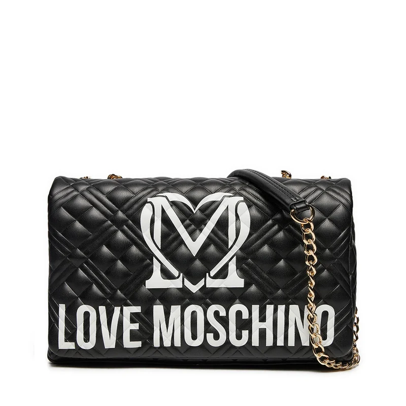 Borsa a Spalla e a Tracolla LOVE MOSCHINO linea Logo Quilt Nero