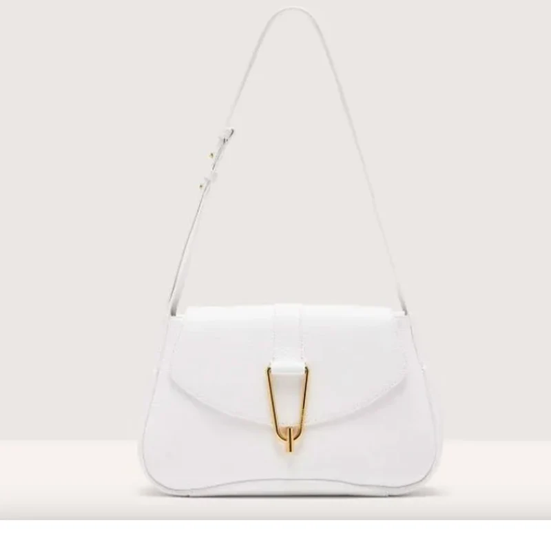 Borsa Donna a Spalla COCCINELLE in Pelle linea Himma colore Brillant White