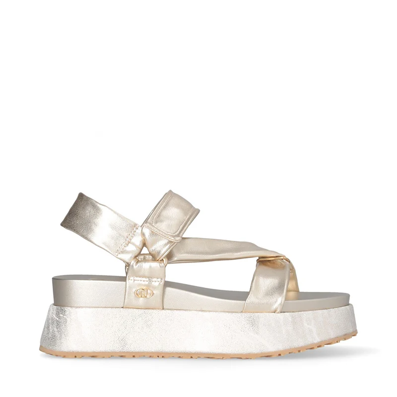 Sandali Platform LIU JO Frida 39 Effetto Metallizzato Light Gold