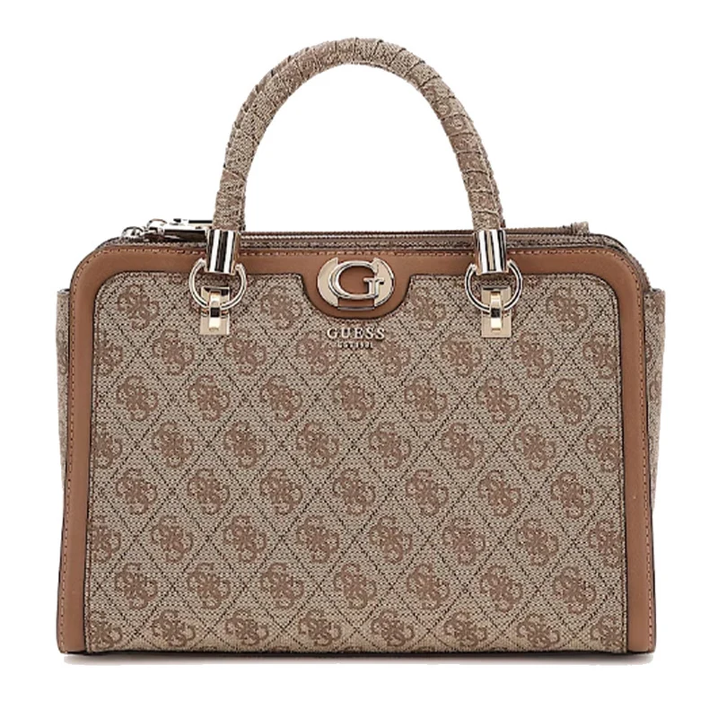Borsa Donna a Mano GUESS Linea Orlina colore Latte Logo - Brown Misura Grande