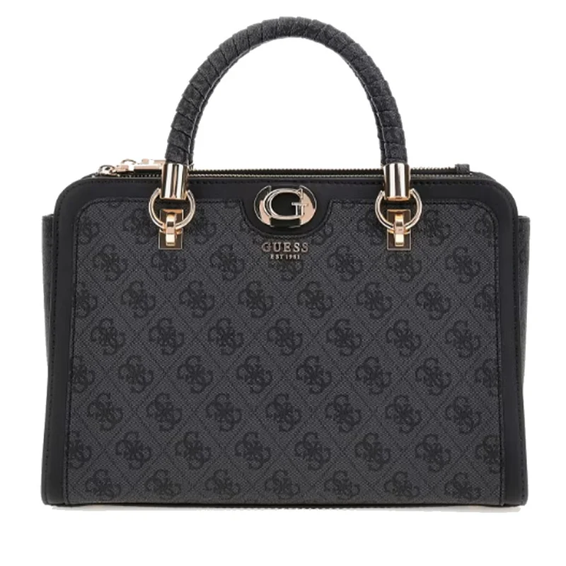 Borsa Donna a Mano GUESS Linea Orlina colore Coal Logo Misura Grande