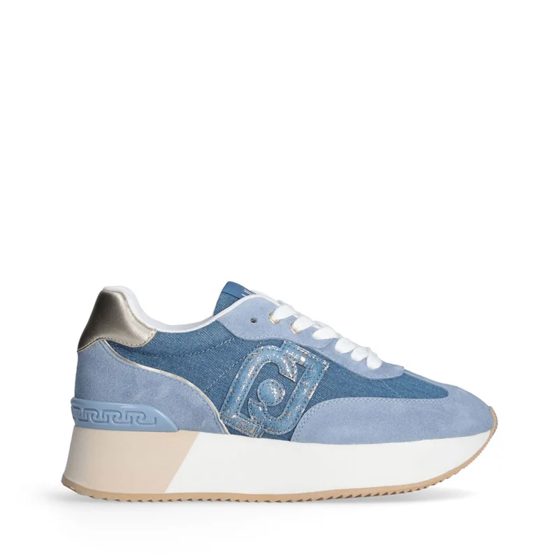 Sneakers Platform LIU JO Dreamy 02 in Denim e Suede color Denim