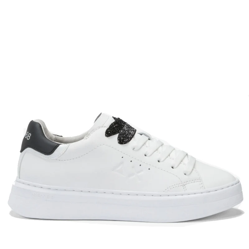 Scarpe Donna Sun68 Sneakers Grace Leather Colore Bianco - Nero - Z35226