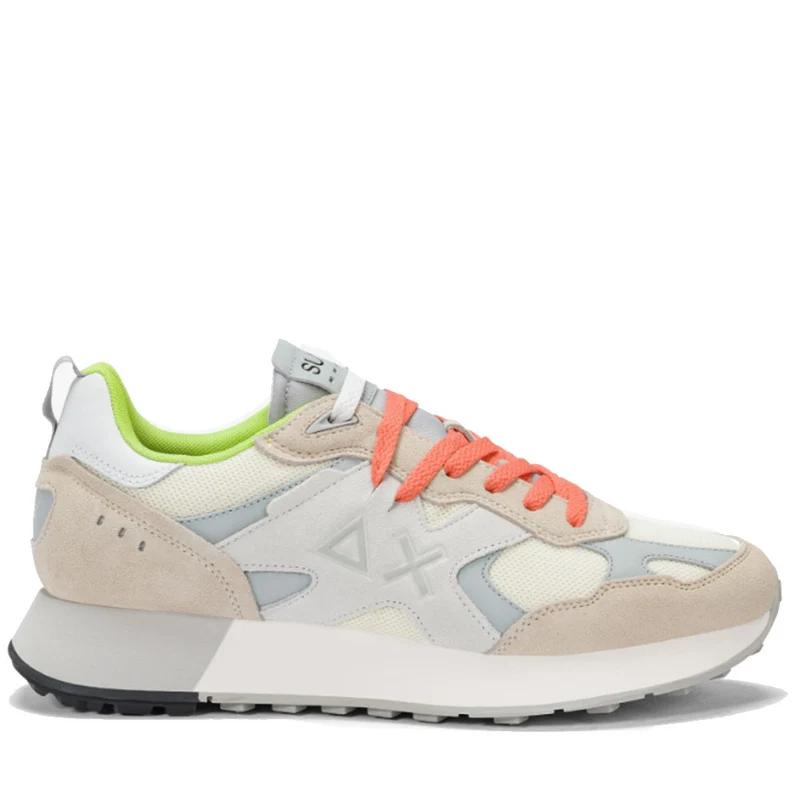 Scarpe Uomo Sun68 Sneakers Jaki Outdoor Colore Bianco Panna
