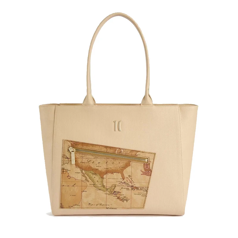 Shopping Bag 1A Classe Alviero Martini linea Geo Pagoda Beige LC72