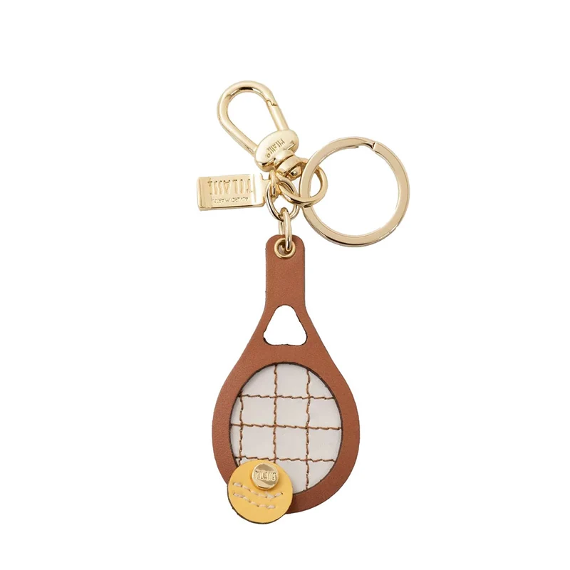 Portachiavi Racchetta da Tennis 1A Classe Alviero Martini in Pelle Marrone PO78
