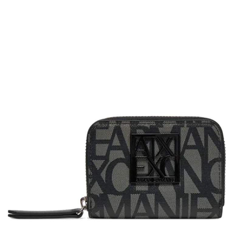 Portafoglio Donna Piccolo Zip Around ARMANI EXCHANGE colore Beige - Black